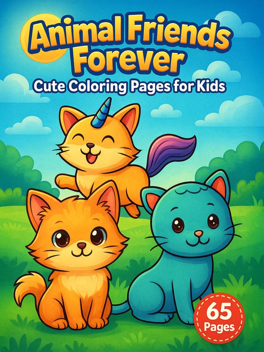 Animal Friends Forever – 65 Cute Coloring Pages for Kids | Little ...