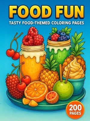 Food Fun – 200 Delicious Food-Themed Coloring Pages