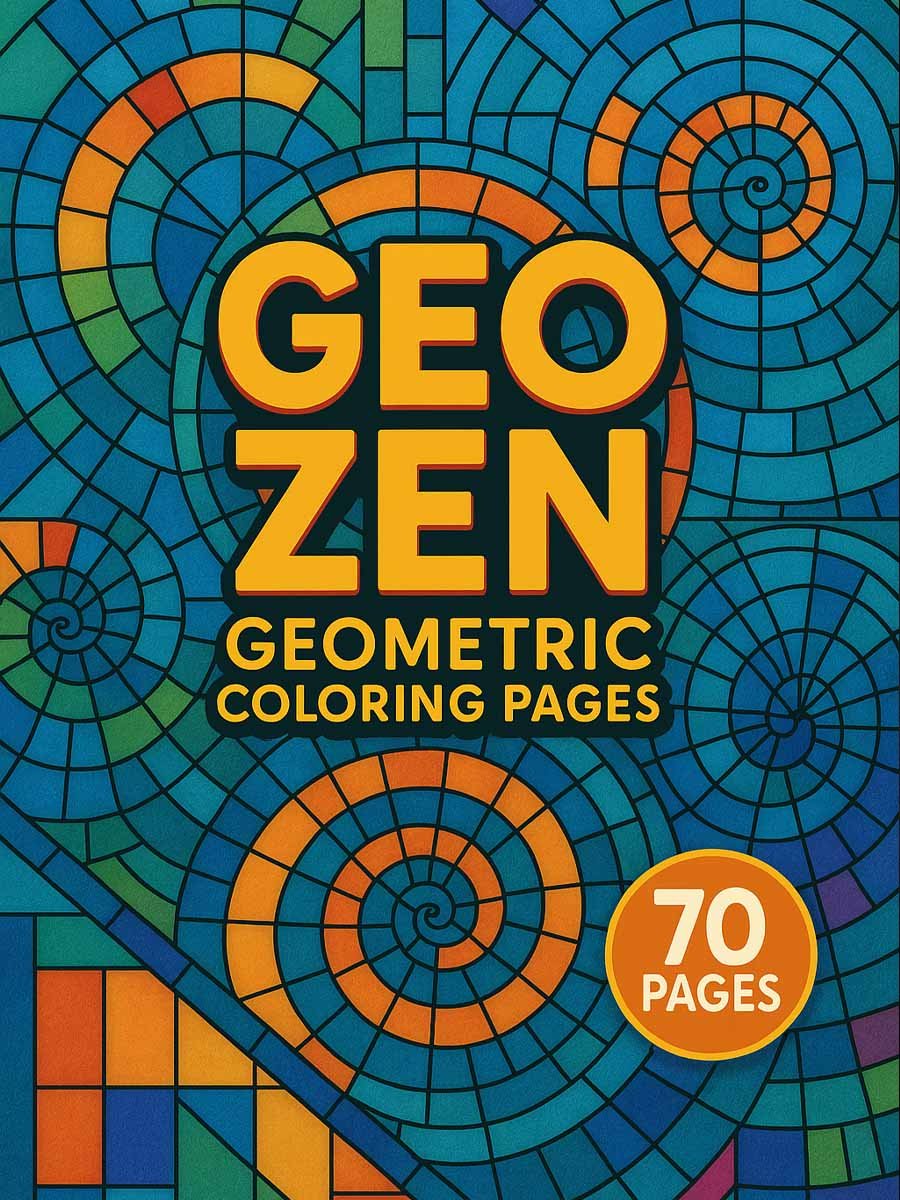 Geo Zen – 70 Geometric Coloring Designs | Little Wonder Printables