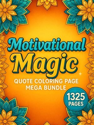 Motivational Magic – 1325 Quote Coloring Page Mega Bundle